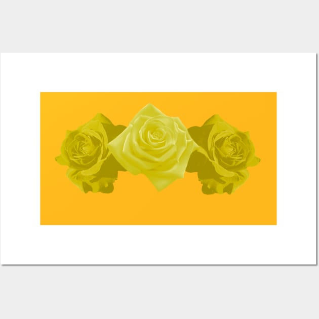 Three Yellow Roses Wall Art by justingrinter